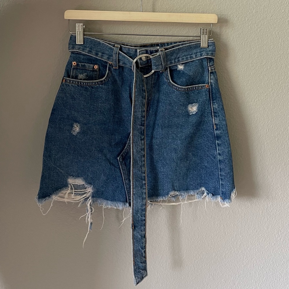 Bershka Denim Mini Skirt.      Size: 2